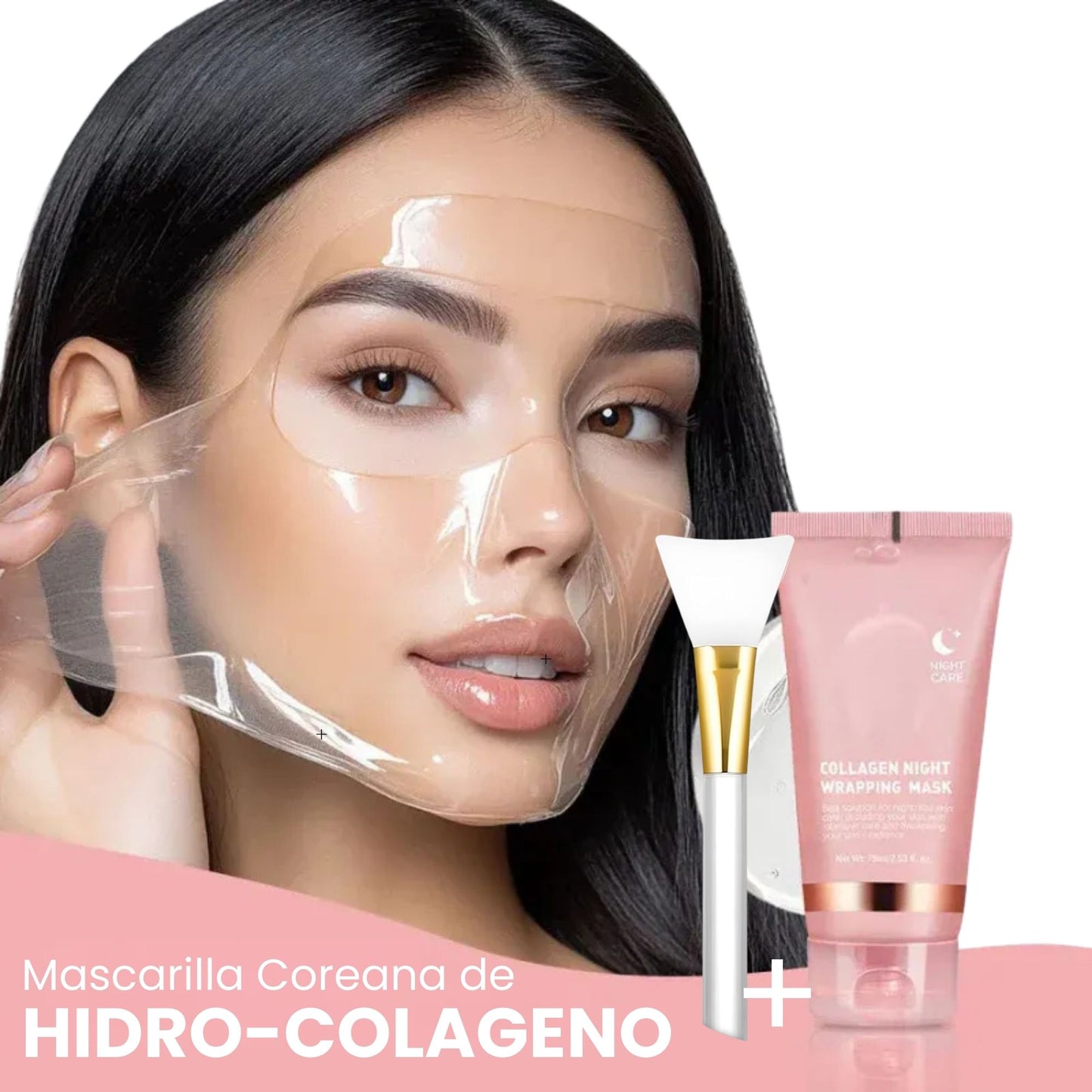Hoygi®: Mascarilla de Hidro colágeno Coreana + Brocha