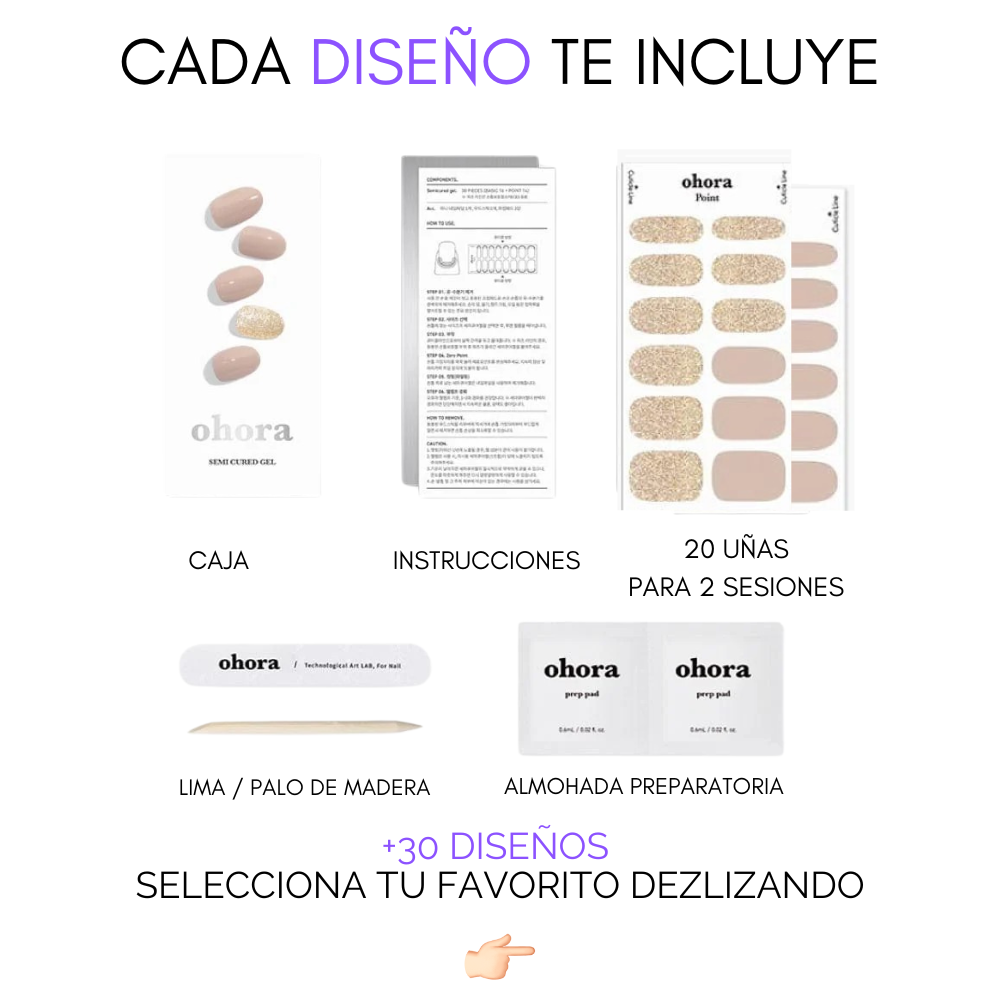 Kit 20 uñas Semigel + Lampara UV ¡GRATIS SOLO POR HOY!