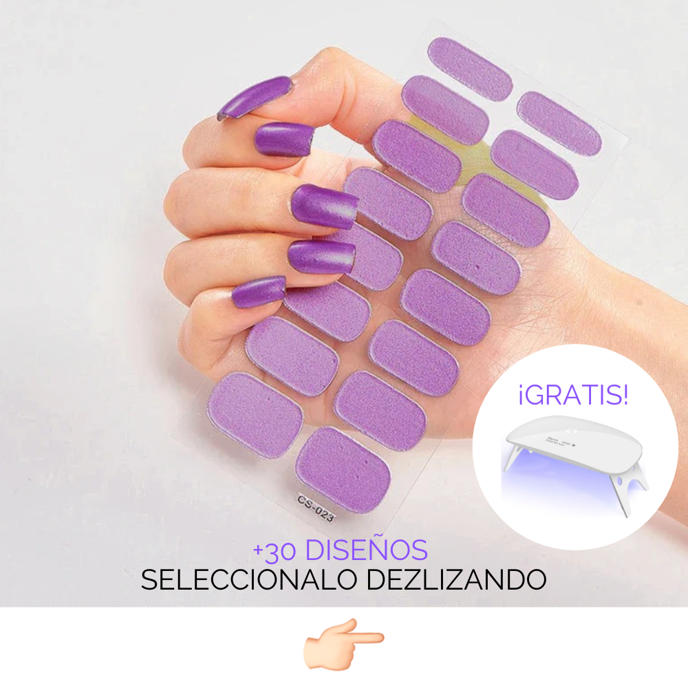 Kit 20 uñas Semigel + Lampara UV ¡GRATIS SOLO POR HOY!